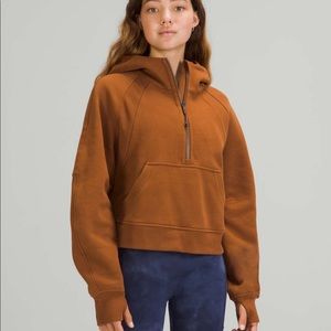 Lululemon scuba oversized 1/2 zip. Copper brown. Sz M/L.